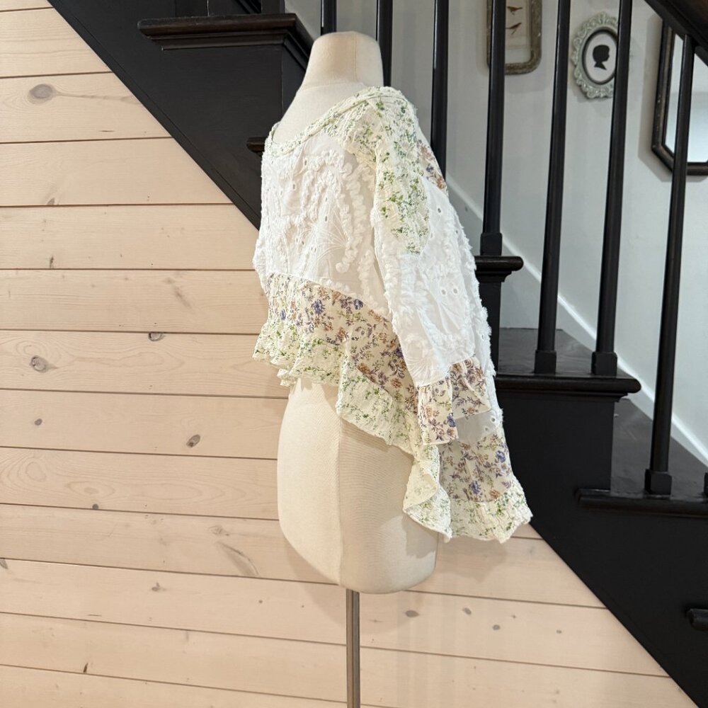 POL Lace Floral High Low Top Size Small - Picture 10 of 11